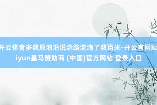 開(kāi)云體育多數(shù)原油沿說(shuō)念路流淌了數(shù)百米-開(kāi)云官網(wǎng)kaiyun皇馬贊助商 (中國(guó))官方網(wǎng)站 登錄入口