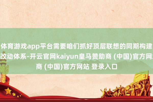 體育游戲app平臺需要咱們抓好頂層聯(lián)想的同期構(gòu)建好農(nóng)業(yè)科技改動體系-開云官網(wǎng)kaiyun皇馬贊助商 (中國)官方網(wǎng)站 登錄入口